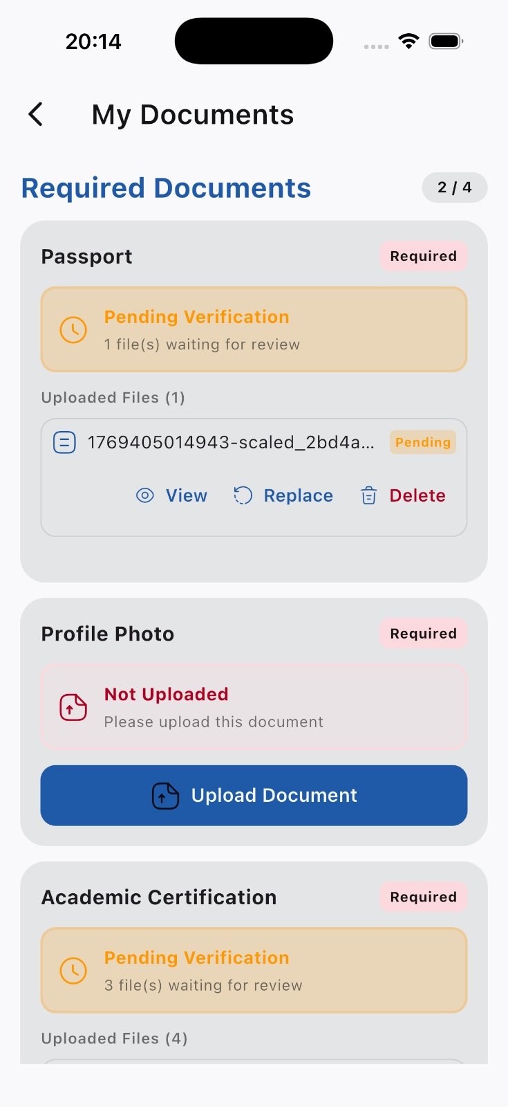 EduPartner Hub Mobile Dashboard